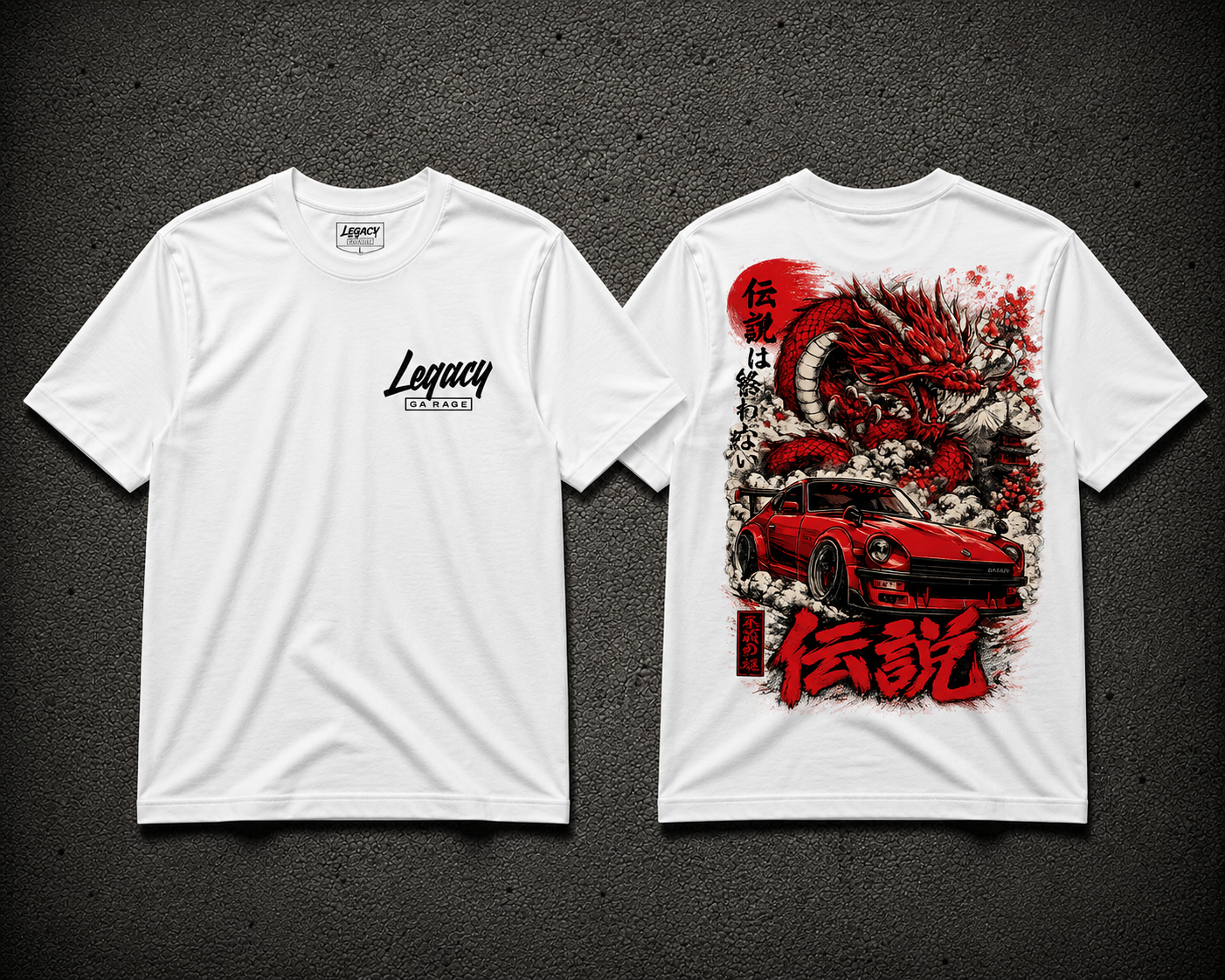 "Datsun Dragon" T Shirt White